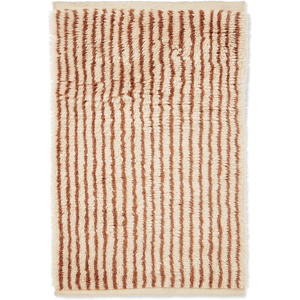 Ferm Living Kami teppe Off white-red brown, 80x120 cm