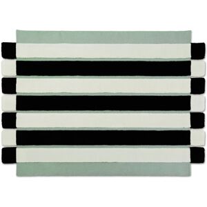 Ogeborg ODC Segment Rug Collection Stripe Chess teppe Mint-white-black, 179x250 cm