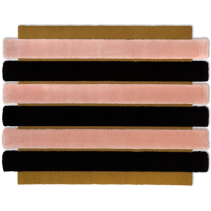 Ogeborg ODC Segment Rug Collection Stripe teppe Golden-blush-black, 200x300 cm