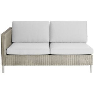 Cane-line Connect modulsofa 2-seter taupe, høyre, hvite puter