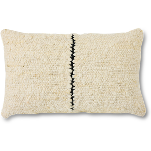 HKliving Natural wool stripete pute 30x50 cm White