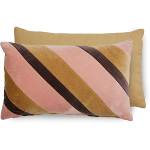 HKliving Striped velvet pute 30x50 cm Sunkissed