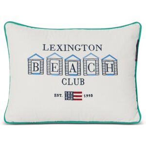 Lexington Beach Club Small Embroidered pute 30 x 40 cm Blå-hvit-grønn