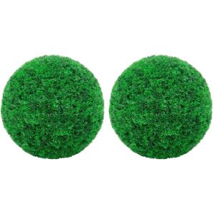 vidaXL Kunstige buksbomballer 2 stk 27 cm
