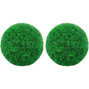 vidaXL Kunstige buksbomballer 2 stk 52 cm