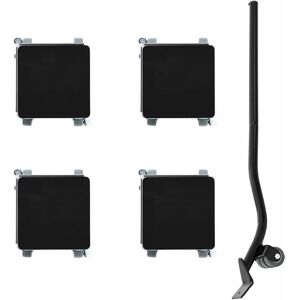 vidaXL Møbelhjul 4 stk med løfter 13,5x13,5x6 cm stål 1300 kg