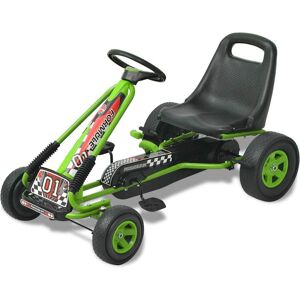 vidaXL Pedal-go-kart med justerbart sete grønn