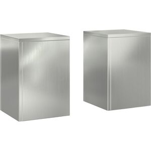 vidaXL utendørs plante stativer søyle 2 stk 24x24x35 cm galvanisert stål