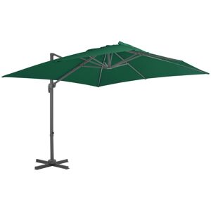 vidaXL Hengende hageparasoll med aluminiumsstang grønn 300x300 cm