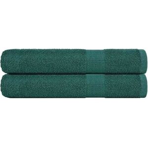 vidaXL Håndklær 2 stk grønn 100x200 cm 360 g/m² 100 % bomull