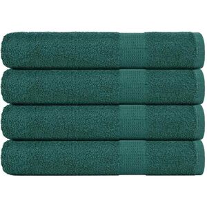 vidaXL Håndklær 4 stk grønn 100x200 cm 360 g/m² 100 % bomull