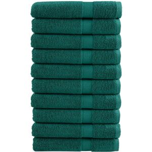 vidaXL Premium håndklær SOLUND 10 stk grønn 80x200 cm 600 g/m2