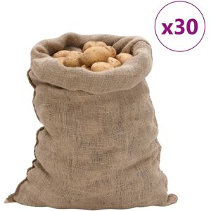 vidaXL Jutesekker 30 stk 60x105 cm 100% jute 220 gsm