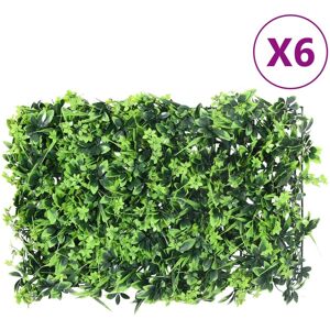vidaXL Gjerde med kunstige blader 6 stk grønn 40x60 cm