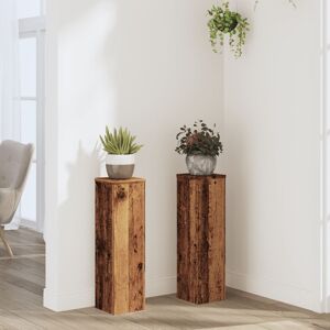 vidaXL Plantestativer 2 stk gammelt tre 17x17x60 cm konstruert tre