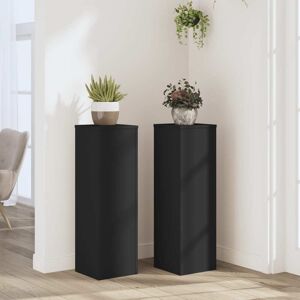 vidaXL Plantestativer 2 stk svart 25x25x80 cm konstruert tre