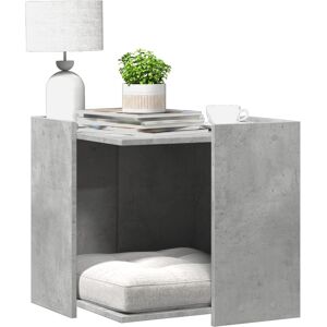 vidaXL Skap til kattetoalett betonggrå 53x53x51 cm konstruert tre