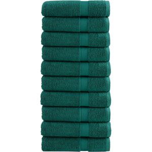 vidaXL Premium dusjhåndklær SOLUND 10 stk grønn 70x140cm 600 g/m2