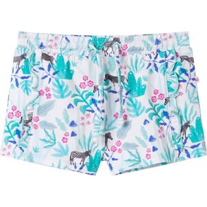 vidaXL Barneshorts med snor ecru og mørkemynte 140