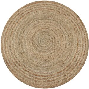 vidaXL Teppe flettet jute 150 cm rund