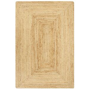 vidaXL Håndlaget teppe jute naturlig 160x230 cm