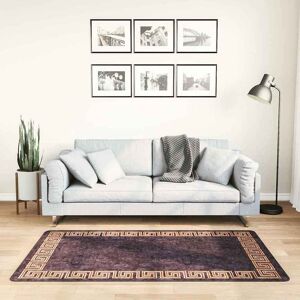 vidaXL Vaskbart teppe 80x150 cm svart og gull sklisikker