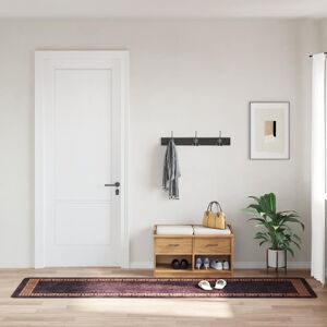 vidaXL Vaskbart teppe 80x300 cm svart og gull sklisikker