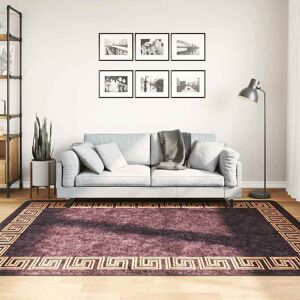 vidaXL Vaskbart teppe 160x230 cm svart og gull sklisikker