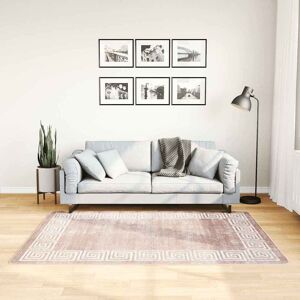 vidaXL Vaskbart teppe 120x180 cm beige sklisikker