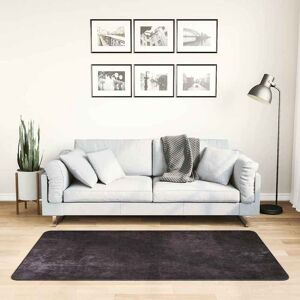 vidaXL Vaskbart teppe 80x150 cm antrasitt sklisikker