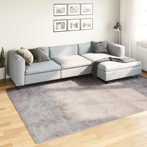 vidaXL Vaskbart teppe 190x300 cm sklisikker grå
