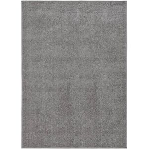 vidaXL Teppe med kort luv 140x200 cm grå