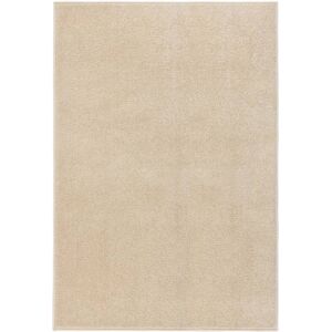 vidaXL Teppe med kort luv 160x230 cm beige