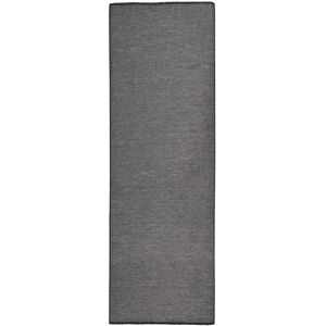 vidaXL Utendørs flatvevd teppe 80x250 cm grå