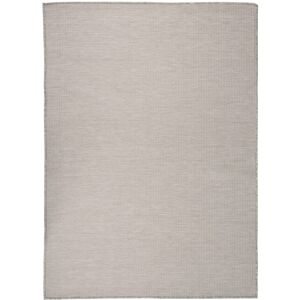vidaXL Utendørs flatvevd teppe 200x280 cm gråbrun