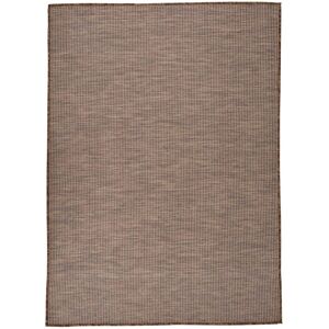 vidaXL Utendørs flatvevd teppe 200x280 cm brun