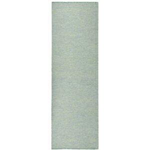 vidaXL Utendørs flatvevd teppe 80x250 cm turkis