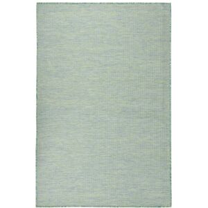 vidaXL Utendørs flatvevd teppe 120x170 cm turkis