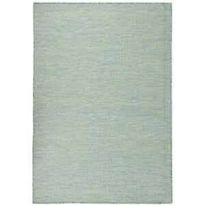 vidaXL Utendørs flatvevd teppe 160x230 cm turkis