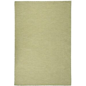 vidaXL Utendørs flatvevd teppe 120x170 cm grønn