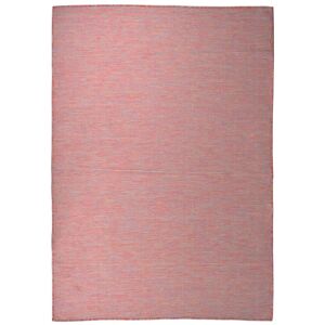 vidaXL Utendørs flatvevd teppe 160x230 cm rød