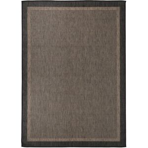 vidaXL Utendørs flatvevd teppe 120x170 cm mørkebrun