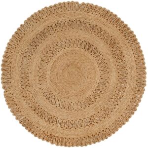 vidaXL Teppe håndflettet jute 120 cm rund