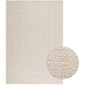 vidaXL Teppe ZIZUR kremhvit 140x200cm jute-utseende innendørs&utendørs