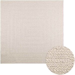 vidaXL Teppe ZIZUR kremhvit 200x200cm jute-utseende innendørs&utendørs