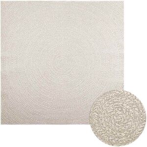 vidaXL Teppe ZIZUR kremhvit 200x200cm jute-utseende innendørs&utendørs