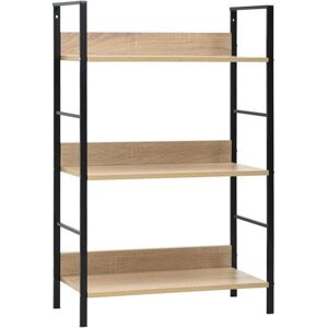 vidaXL Bokhylle 3 lag eik 60x27,6x90,5 cm konstruert tre