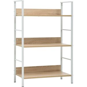 vidaXL Bokhylle 3 lag eik 60x27,6x90,5 cm konstruert tre