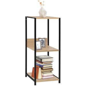 vidaXL Liten rett bokhylle svart eik 33,5x39,6x79,7 cm konstruert tre