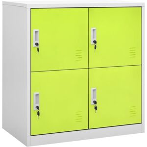 vidaXL Oppbevaringsskap lysegrå og grønn 90x45x92,5 cm stål